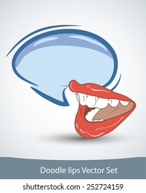 Woman lips Speech bubble