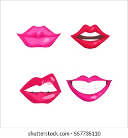 Woman lips vector illustration.