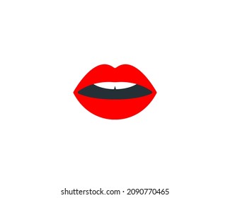 Woman Lips Vector Isolated Icon. Emoji Illustration. Woman Mouth Vector Emoticon