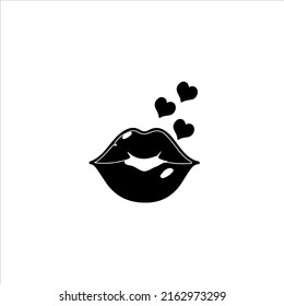 icono de tipo vector de labios de mujer