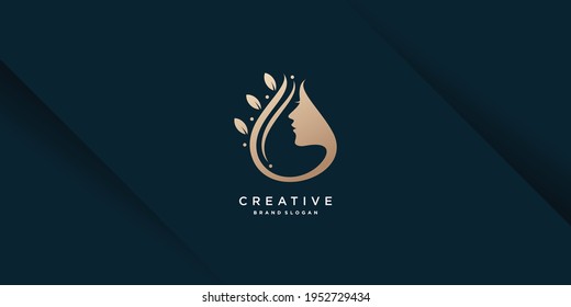 Woman Logo With Creative Unique Concept For Company, Business, Beauty, Spa Premium Vector Part 2