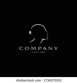 Woman Logo Design. Awesome A Woman Silhoutte. A Woman Body & Face Logotype.