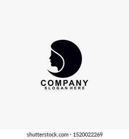 Woman Logo Design Vector Template. Vector Illustration