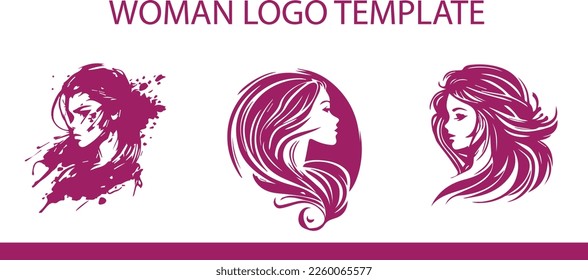 Woman Logo Design. Vector Template