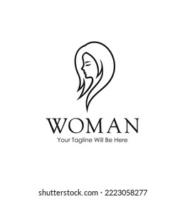 Woman logo vector designs template