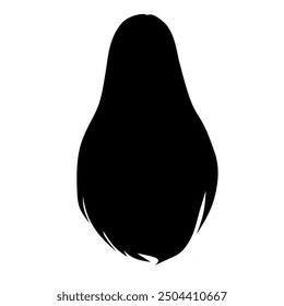 Woman long hair from behind silhouette