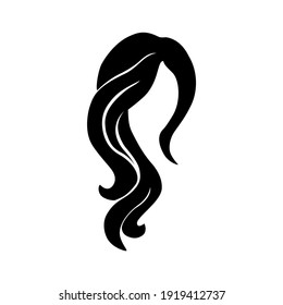 Woman Long Hair Icon For Beauty Salon