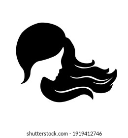 女性 横顔 ロングヘア のベクター画像素材 画像 ベクターアート Shutterstock