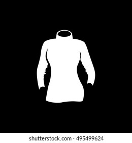 woman long sleeves shirt icon
