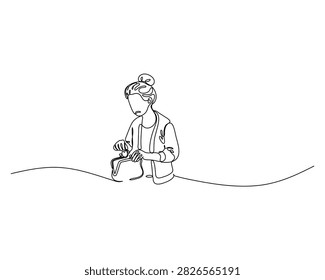 Woman looking down 