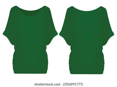 Woman loose  t shirt. vector