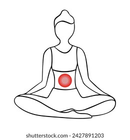 A woman in the lotus position. Meditation.. Morning Exercise.	