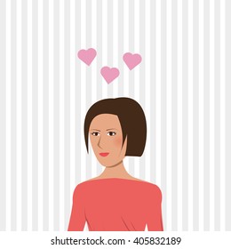 woman in love design , vector illustration