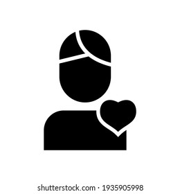 woman in love icon or logo isolated sign symbol vector illustration - high quality black style vector icons

