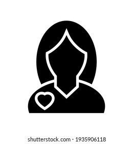 woman in love icon or logo isolated sign symbol vector illustration - high quality black style vector icons
