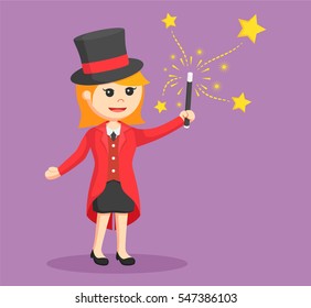 Woman Magician With Wand