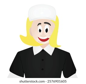 Woman in maid uniform. vector