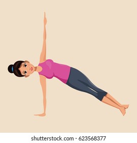 woman make yoga exercise image