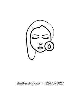 Woman, make-up, skin icon. Element of anti aging outline icon for mobile concept and web apps. Thin line Woman, make-up, skin icon can be used for web and mobile