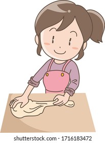 Woman making bread - Stress Baking