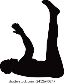 eine Frau, die Sport treibt, Silhouette, Vektorgrafik