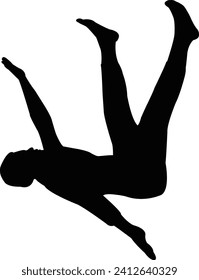a woman making exercise, silhouette vector