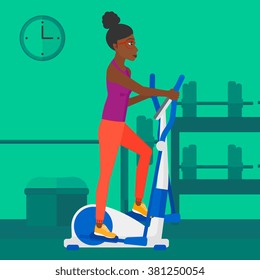 Woman making exercises.
