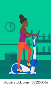 Woman making exercises.