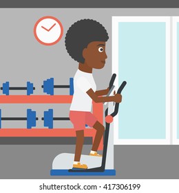 Woman making exercises.