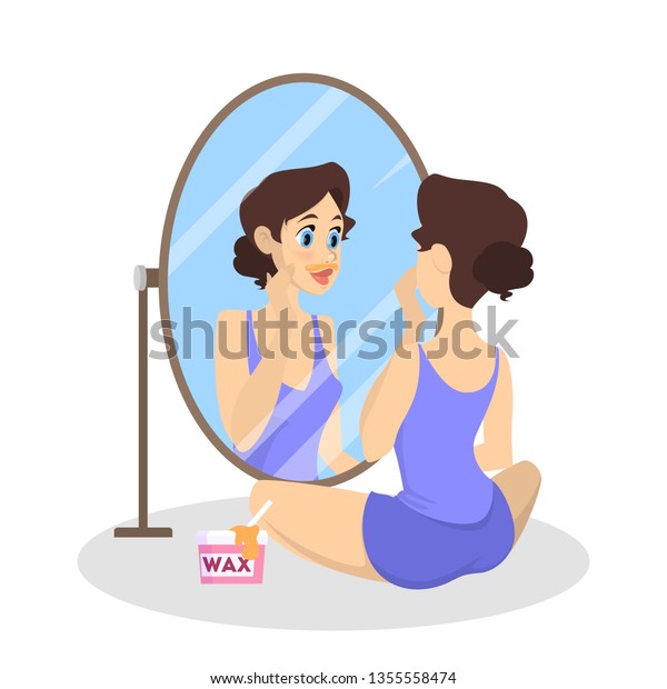 Woman Making Hair Removal Procedure On Stock Vector Royalty Free