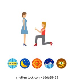 Woman making proposal