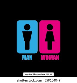 woman man