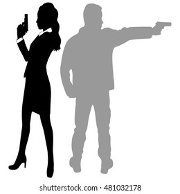 Man Shooting Gun Vector Stock Vector (Royalty Free) 201166010 ...