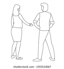 Woman and man avatar of back design, Person people human profile and user theme Vector illustration