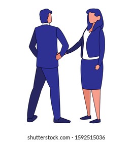 Woman and man avatar of back design, Person people human profile and user theme Vector illustration