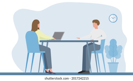 woman and man communication vector illustration