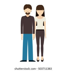 woman and man couple