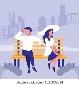 Woman and man design, Park nature outdoor season spring and summer theme Vector illustration