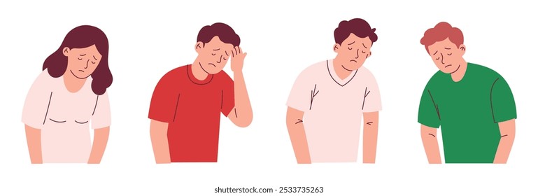 Woman and Man with a Gestures Facepalm Showing Disappointment