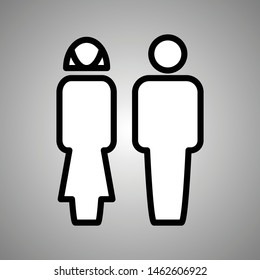 
Woman and man logo. Woman and man icon, Vector woman and man icon in eps 10.
