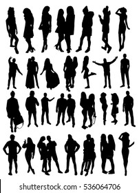 Woman and man Silhouettes