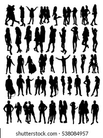 Woman and man Silhouettes