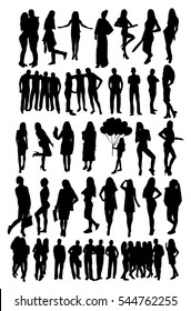 Woman and man Silhouettes