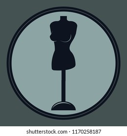 Woman mannequin logo fashion logo. Vector illustration