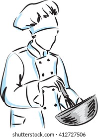 woman master chef illustration