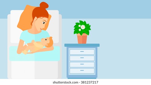 Woman in maternity ward.
