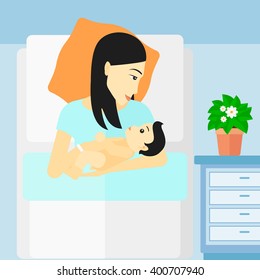 Woman in maternity ward.