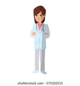 woman medical doctor icon