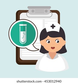  woman medical service icon isolated, vector illustration