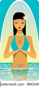 Woman meditating